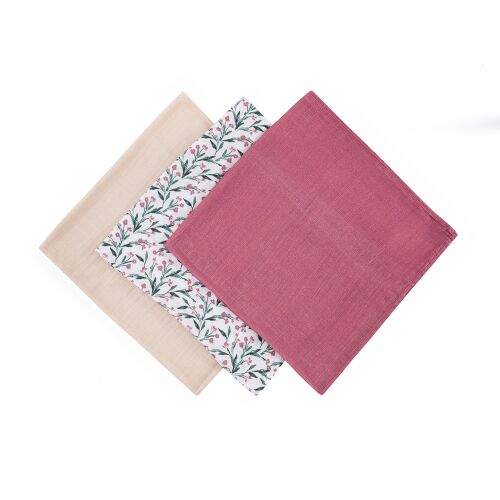 Bambusz muszlin 3db-os pelenka 68 x 68 cm - Pink Meadow 145870748