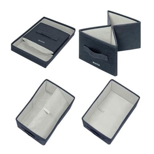 Leitz "S" méret szövet botírású Tároló Doboz - Sötétszürke (2 db / csomag) (61460089) 145874071