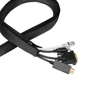Logilink Kábelhüvely cipzárral, Poliészter, O 50 mm, fekete, 5 m (KAB0083) (KAB0083) 145874682 - Kábel