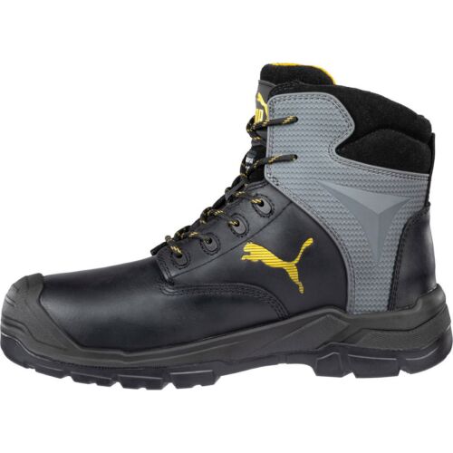Puma Borneo MT Mid S3 WR M AN CI HI HRO SRC fekete munkavédelmi bakancs oldalnézet - Munkavédelmi bakancs