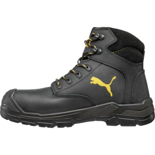 Oldalnézet a Puma Borneo Black Mid S3 munkavédelmi bakancsról - Puma