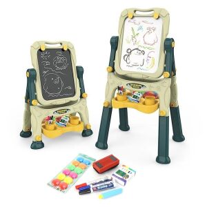 Tabla magnetica si de scris cu 2 fete, 40x50 cm, inaltime reglabila 83-110 cm, 30 accesorii incluse 145890821 - Table de scris si desenat