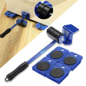 Bútoremelő és -szállító készlet, 4 görgővel, tapadásmentes fogantyúval, max. 150 kg