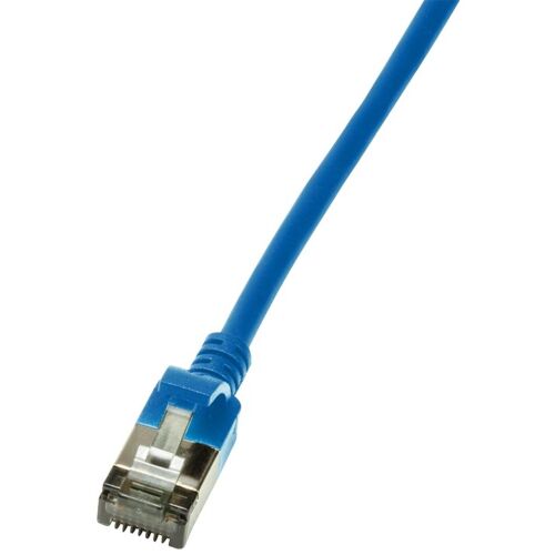 Logilink Cat6A STP SlimLine Patch kábel, 5m, kék - Hálózati kábel