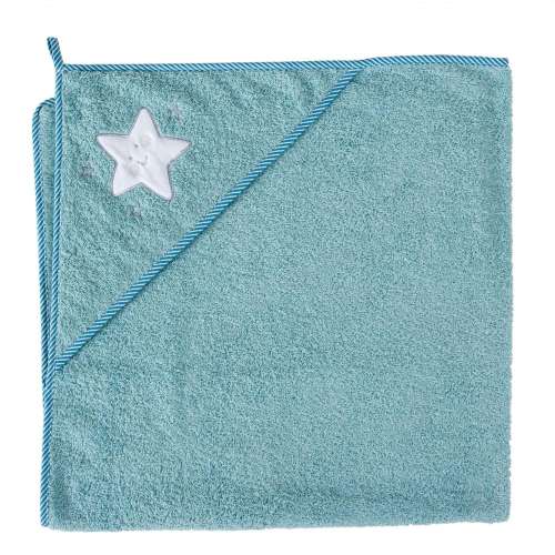 Ceba Baby kapucnis Fürdőlepedő 100x100cm - Csillag #kék 30437636