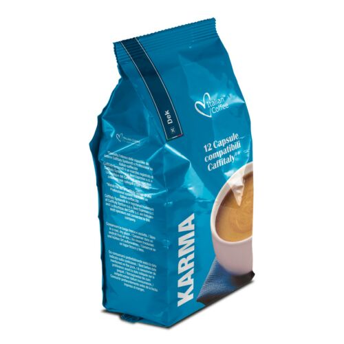 Olasz kávékapszula Caffè Karma koffeinmentes, kompatibilis a Caffitaly System-Professional-Coffee For You* rendszerrel (12db)