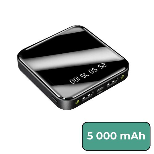 Powerbank 5000 mAH 2A 10W fekete