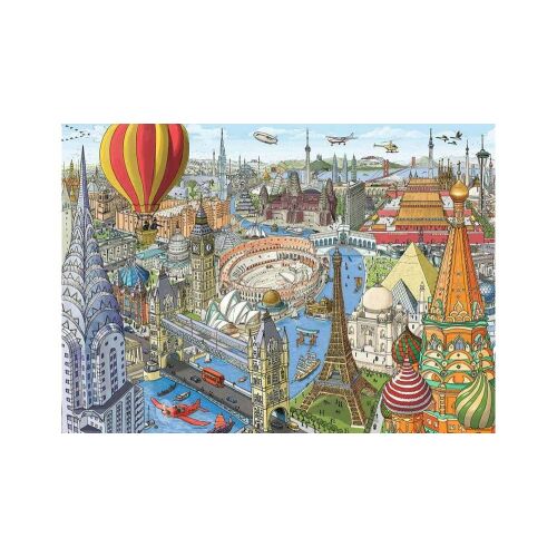 Ravensburger 1000 darabos puzzle, 80 nap alatt a Föld körül illusztráció - Puzzle és kirakó