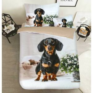 Ágyneműhuzat Animals fekete tacskós 3 részes 145925586 - Ágynemű - ifjúsági és felnőtt