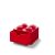 Piros LEGO Brick 2x2 fiókos asztali tárolódoboz