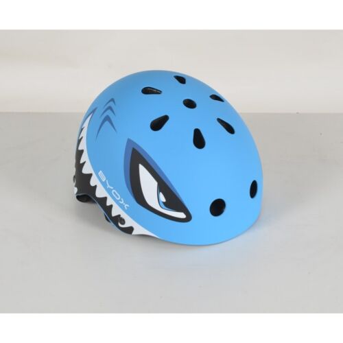 BYOX cápás kék gyerek sisak 48-54cm