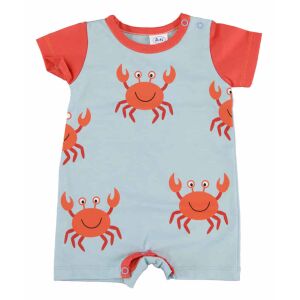 Rövid ujjú napozó pamut anyagból Rákok mintával