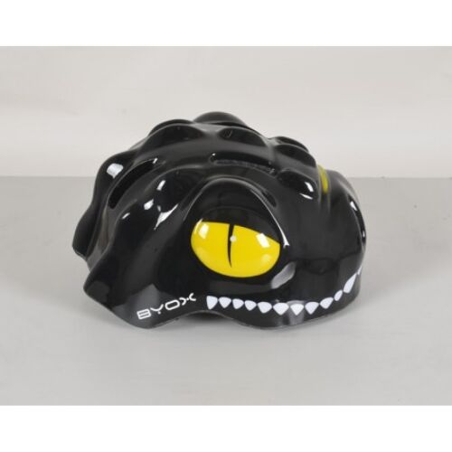 BYOX Fekete Dínós Gyerek Kerékpáros Sisak LED világítással