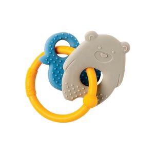 Nattou rágóka szilikon Medve és kacsa okker gyûrûn 145929966 - Baba fogápolás