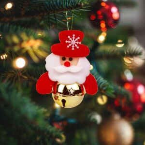 Family 58589A Karácsonyfadísz - Mikulás csengettyűvel - 11 x 10 cm 145930306 - Szezonális dekoráció