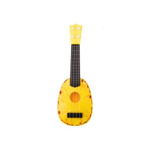 ?Ukulele gyerekeknek minigitár 4 húros ananász témájú sárga gitár 15″