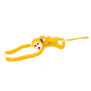 Mascot plüss majom babával, sárga 70 cm