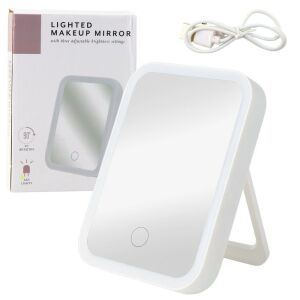 LED-es megvilágított tükör 3 világítási mód 90°-os dőlésszög fehér