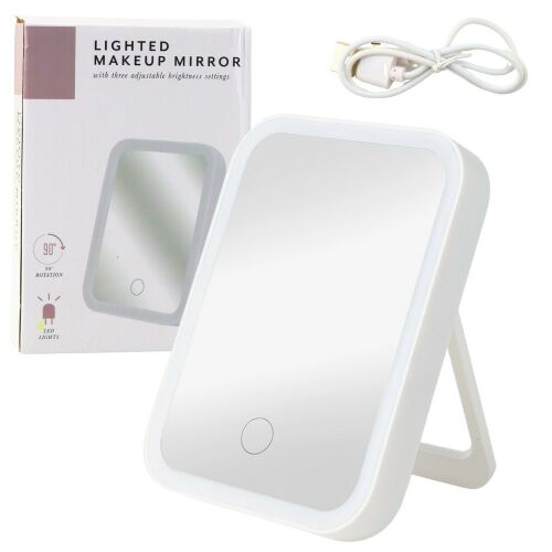 LED-es megvilágított tükör 3 világítási mód 90°-os dőlésszög fehér 145933250