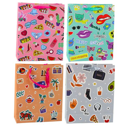 Ajándéktáska matricák Színes bélyegek 32 x 26 x 12 cm 145933524