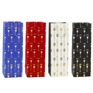 Palack ajándéktáska Szemüveg motívum 36 x 12 x 10 cm