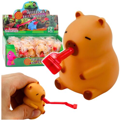 Squishy Capybara trombitával és csöves bronz figurával 7cm 145933830