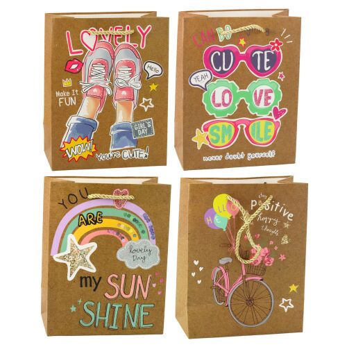 Papír ajándéktáska Színes motívumok 23 x 18 x 10,5 cm 145934035