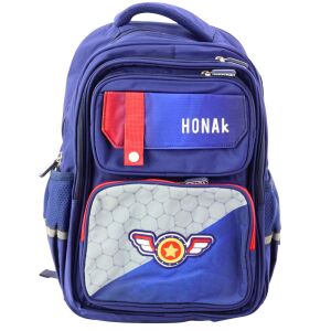 Iskolai hátizsák Patch Mellszíjjal Navy Blue 20L