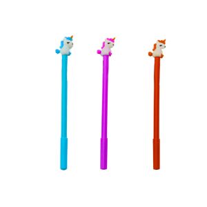 Unicorn golyóstoll fekete kupak utántöltő keverék lila narancssárga 0,5 mm