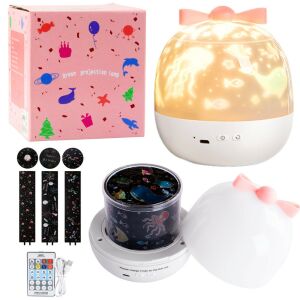 Star projektor gyerekeknek éjszakai fény 6 cserélhető vetítés