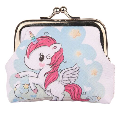 Gyermek pénztárca Unicorn Stars fém kapocs 10x9cm 145935026