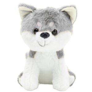 Plüss Mascot ennivaló Wolf fehér szürke 20cm