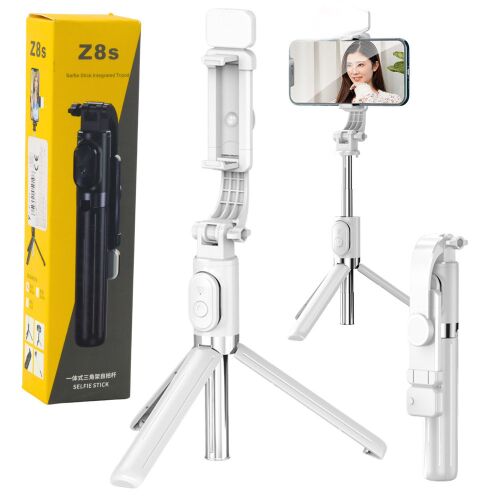 Selfie Stick állványos telefon távirányító Bluetooth tartó ZS8 fehér 145935290