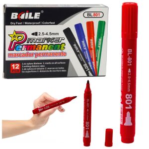 Permanens vízálló marker piros 2,5-4,5 mm