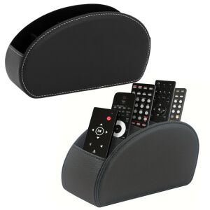 Távirányító Szervező doboz 5 rekeszes fekete Eco-bőr