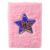 Plüss jegyzetfüzet bélelt csillag konfetti rózsaszín A5 80 lapos 145936163
