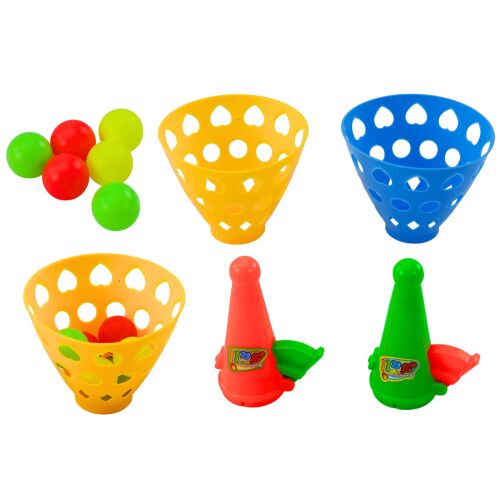 Arcade Game Catcher Ball Launcher készlet kosarakkal, labdavetőkkel és labdákkal - Szabadtéri játék és felszerelés