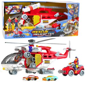 Mentőhelikopter többfunkciós tartozékok Fények Hangok készlet 145937489 - Lean Toys