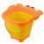 Összecsukható szilikon strandrák vödör narancs 145937632