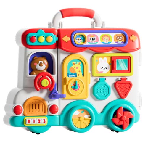 Interaktív Busy Car játék fényekkel és hangokkal, oktatási tevékenységközpont kisgyermekek számára