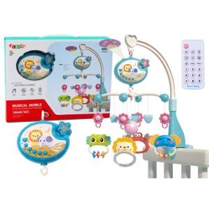 Körhinta ágyhoz Projektor Zenedoboz Lámpa 400 Altatódal Kék 145938208 - Lean Toys