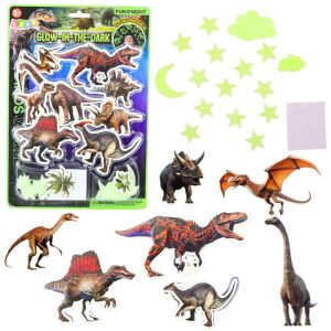 Fluoreszkáló dinoszauruszok csillagai világító falmatricák
