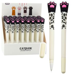 Cat Paw Gel Pen Blue Ink Fekete-fehér sapka 16,5cm