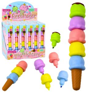 Fagylalt tölcsér Fagylalt gombóc kiemelő 5 pasztell szín 18cm