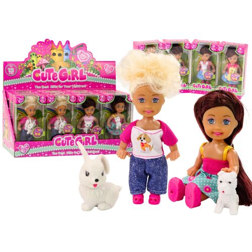 Mini baba hosszú hajjal, színes állatruhákkal 145939289