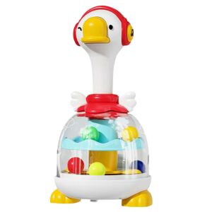 Spinning top labdákkal, csúszda labdákhoz, vörös liba