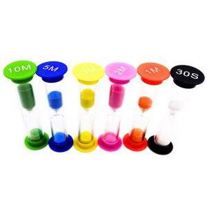 6 db-os homokóra készlet 30 másodperc 1/2/3/5/10 perc színes