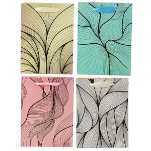 Ajándéktáska Hullámos arany mintás mix szín 23 x 18 x 10 cm