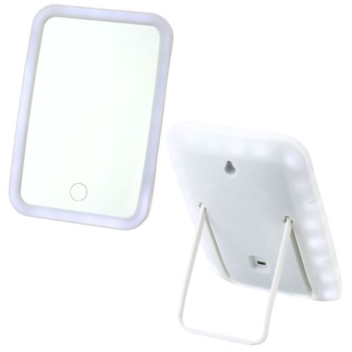 Led megvilágított sminktükör vezeték nélküli fehér