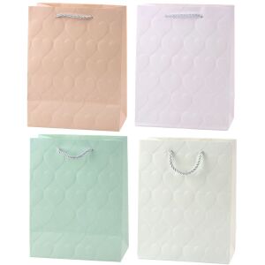 Elegáns ajándéktáska dombornyomott szívek 23 x 18 x 10,5 cm